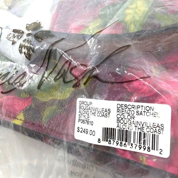 Patricia Nash Women's Bougainvilleas Along the Coast Rienzo Floral Satchel Bag - Picture 2 of 11